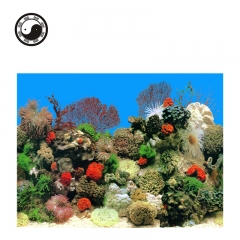 1自然水族9001红珊瑚 单面背景画(薄画) 30CM